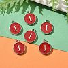 Platinum Plated Alloy Enamel Charms ENAM-S118-03I-P-5