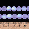 Frosted Transparent Glass Beads Strands GLAA-T032-T10mm-MBB01-4