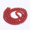 Baking Paint Transparent Glass Bead Strands GLAA-S031-8mm-06-3