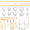 DIY Imitation Pearl Earring Bracelet Making Kit DIY-SC0022-07-1