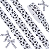 Polyester Football Pattern Ribbon OCOR-WH0078-556-1