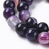 Natural Striped Agate/Banded Agate Beads Strands G-G582-4mm-52-3