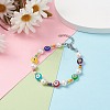 Natural Pearl & Evil Eye Protection Beaded Bracelet for Women BJEW-TA00057-2