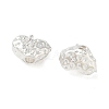 Brass Micro Pave Clear Cubic Zirconia Beads CU-CBAC675-09S-1