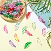 140Pcs 7 Colors Transparent Acrylic Pendants OACR-YW0003-50-4