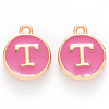 Golden Plated Alloy Enamel Charms X-ENAM-S118-08T-1