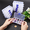 10 Grids Plastic Bead Storage Containers CON-WH0086-053A-3