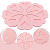 4Pcs 4 Colors Silicone Placemats AJEW-GF0008-27-6