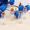 14 Pcs Size 35x16mm Mini Clear Glass Jars Bottles with Cork Stoppers and Eye Pins for Crafts AJEW-PH0004-02-2