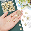 50Pcs 5 Styles Rack Plating Alloy Pendants FIND-CA0007-30-3