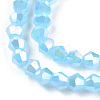 Imitation Jade Electroplate Glass Beads Strands EGLA-A039-J2mm-B03-2