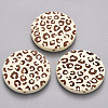 Painted Natural Wood Beads X-WOOD-N006-07E-1