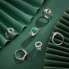 12Pcs 2 Style Adjustable Brass Ring Shanks KK-HY0001-87-5