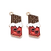 Valentine's Day Theme Alloy Enamel Pendants X-ENAM-T020-50B-01-1