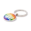 Pride Style Glass Keychain LS-KEYC-F033-01G-3