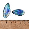 4Pcs Transparent Epoxy Resin Butterfly Wings Pendants RESI-C057-04A-3