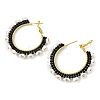 Glass Hoop Earrings EJEW-MZ00827-01-4