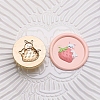 Golden Tone Round Wax Seal Brass Stamp Heads AJEW-Z034-01G-03-1