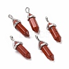 Natural Red Jasper Pointed Pendants G-K329-58P-1