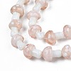 Mushroom Handmade Lampwork Beads Strands X-LAMP-R116-28-3