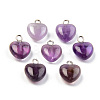 Natural Amethyst Charms G-T132-005C-1