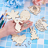 Wooden Cutouts Ornaments WOOD-TA0002-39-4