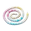 Rainbow Color Electroplate Non-magnetic Synthetic Hematite Beads Strands G-L489-E01-2