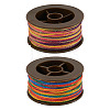 2 Rolls 2 Colors Segment Dyed Round Polyester Twisted Cords OCOR-TA0003-59E-1