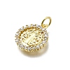 Brass Micro Pave Cubic Zirconia Pendants KK-K400-33G-2