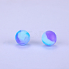 Printed Round Silicone Focal Beads SI-JX0056A-76-1