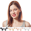 8 Pairs 4 Colors Alloy Cuff Earrings EJEW-UN0003-15-5
