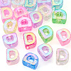 20Pcs UV Plating Transparent Acrylic European Beads OACR-TADJ0001-19D-2