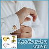 20Pcs Brass Cufflinks Cabochon Settings KK-PH0014-31-5