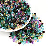 3/0 Baking Paint Glass Fringe Seed Beads SEED-A034-04K-3