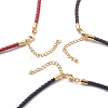 Braided Waxed Polyester Cord Necklaces Making NJEW-Z011-03G-2