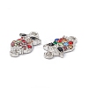 Alloy Rhinestones Connector Charms FIND-A024-53P-3