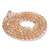 Transparent Electroplate Glass Beads Strands GLAA-F029-2mm-D12-2