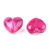 Transparent Spray Painted Glass Beads GLAA-N035-030-C08-3