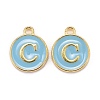 Golden Plated Alloy Enamel Charms ENAM-S118-04C-1