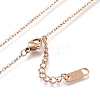 304 Stainless Steel Heart Padlock Pendant Necklaces NJEW-I240-14-5