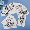 20Pcs 20 Styles Removable Temporary Water Proof Tattoos Paper Stickers DIY-CP0012-48C-3