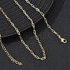 2.4MM Brass Paperclip Chain Necklaces for Women KK-CBA2293-17G-1
