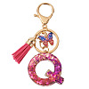 Alloy Resin Butterfly Keychains KEYC-TADJ0002-02G-Q-1