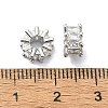 Rack Plating Brass Micro Pave Clear Cubic Zirconia Beads KK-U014-04P-2