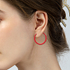 3 Pairs Spray Painted Alloy Hoop Earrings EJEW-SP0001-21C-5