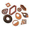 DIY Walnut Wood Hollow Geometric Dangle Earrings Making Kit DIY-TA0009-18-2