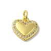 Real 18K Gold Plated Brass Pave Cubic Zirconia Pendants KK-M283-08G-01-1