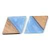 Opaque Resin & Walnut Wood Pendants RESI-S389-012A-C-3