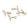 Brass Micro Pave Cubic Zirconia Links Connectors LS-X-KK-S359-156A-RS-3
