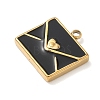 304 Stainless Steel Enamel Charms STAS-I359-02G-04-2